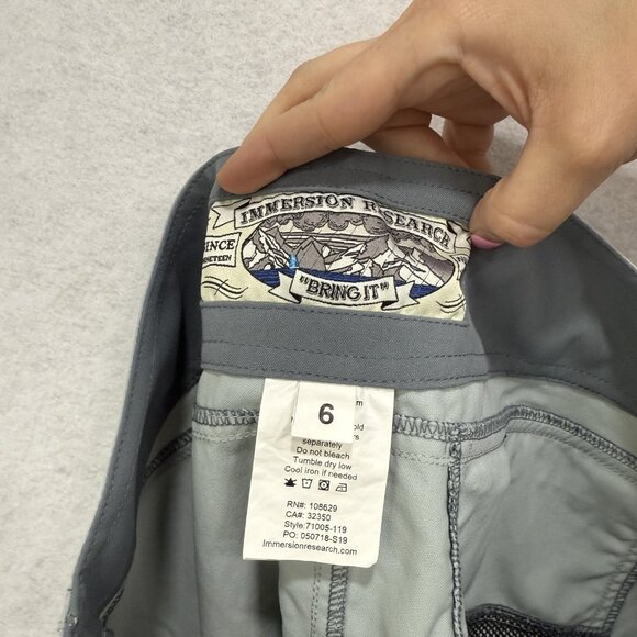 Immersion Research Board Shorts Womens 6 Gray Nylon Swim Surf Quick Dry Pockets - Picture 11 of 13